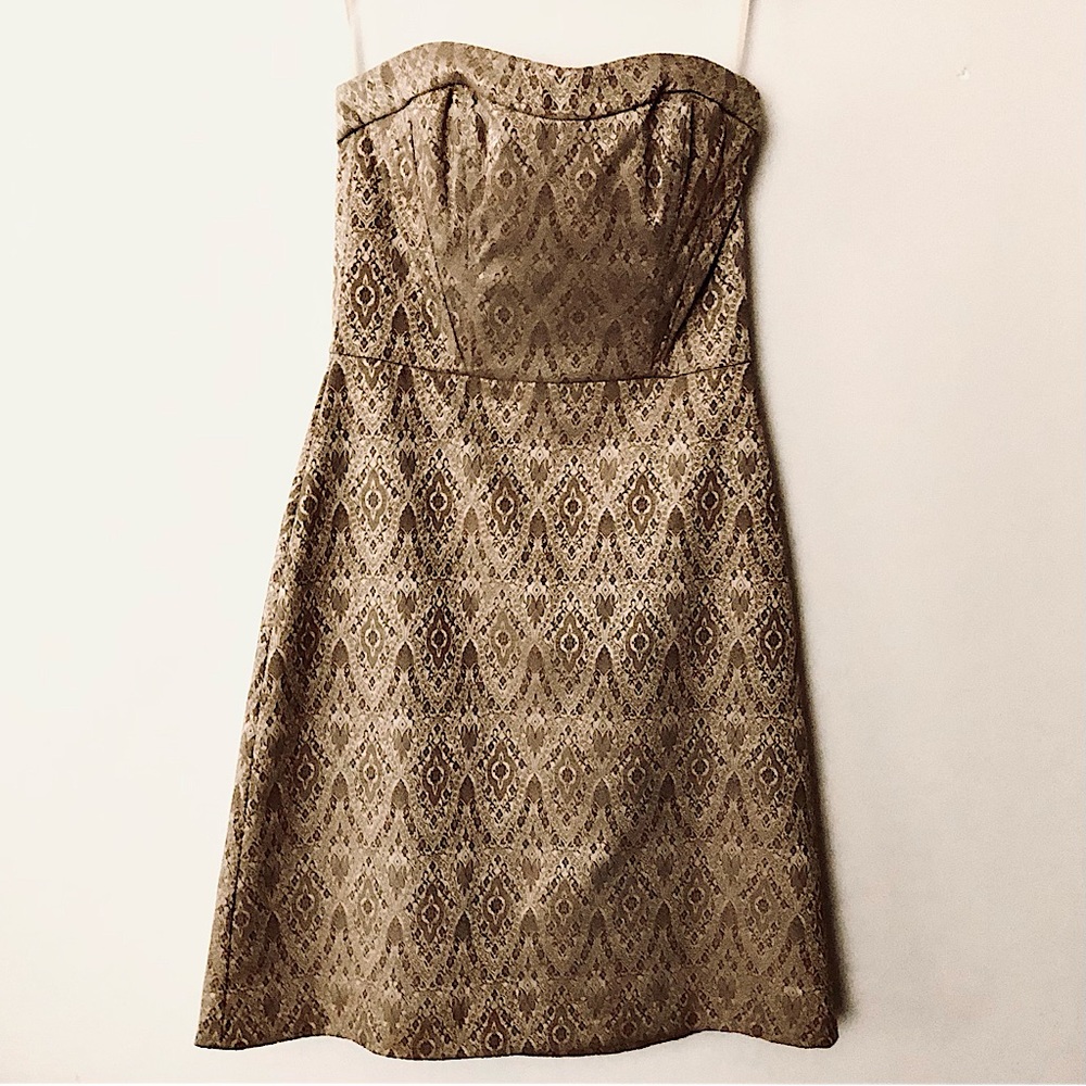 White House Black Market Dress Damask Fabric Fully Lined Size 6